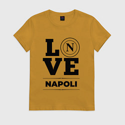 Футболка хлопковая женская Napoli Love Классика, цвет: горчичный
