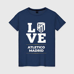Футболка хлопковая женская Atletico Madrid Love Classic, цвет: тёмно-синий