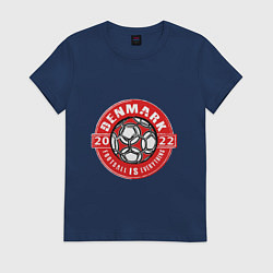 Футболка хлопковая женская Denmark 2022, цвет: тёмно-синий