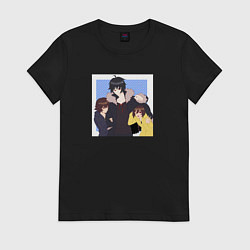 Футболка хлопковая женская Durarara team, цвет: черный