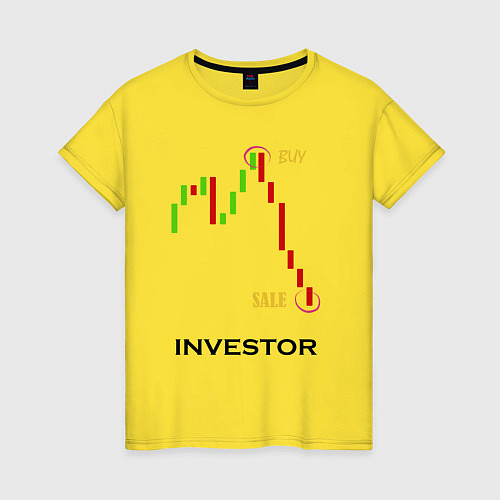 Женская футболка Investor / Желтый – фото 1