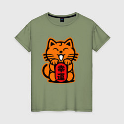 Футболка хлопковая женская JDM Cat, цвет: авокадо