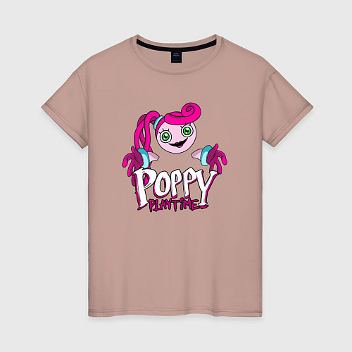 Женская футболка Poppy Playtime Мама Длинные Ноги / Пыльно-розовый – фото 1
