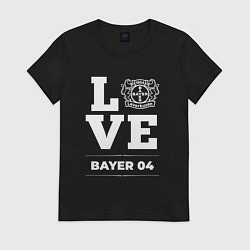 Футболка хлопковая женская Bayer 04 Love Classic, цвет: черный