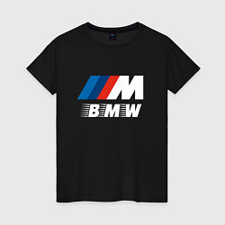 Футболка хлопковая женская BMW BMW FS, цвет: черный