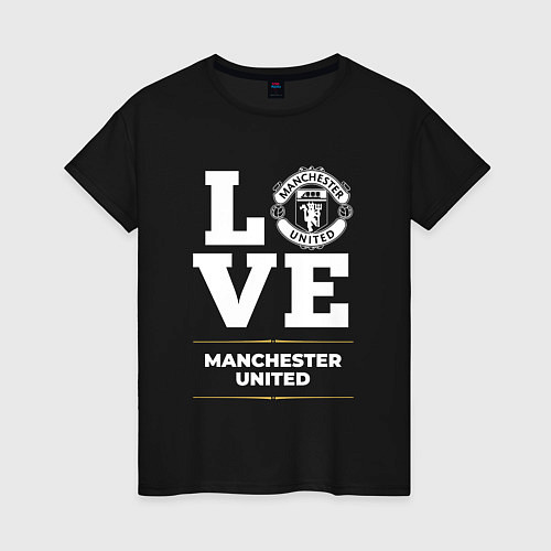 Женская футболка Manchester United Love Classic / Черный – фото 1