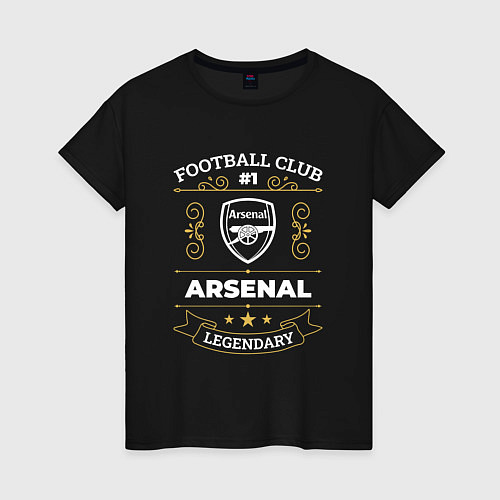 Женская футболка Arsenal: Football Club Number 1 / Черный – фото 1