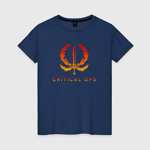 Женская футболка C-OPS - CRITICAL OPS / Тёмно-синий – фото 1