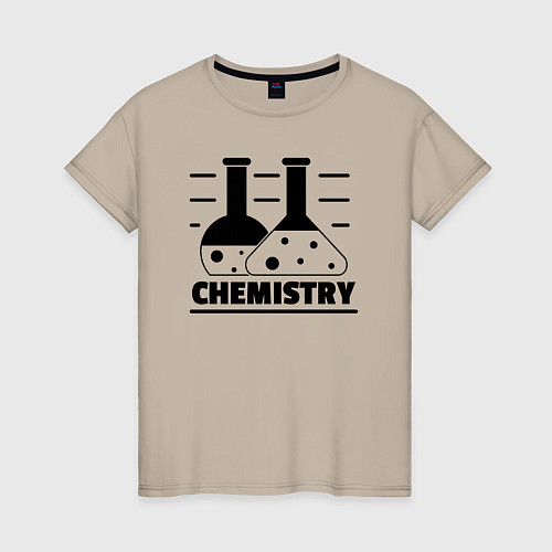 Женская футболка CHEMISTRY химия / Миндальный – фото 1