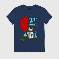 Женская футболка Сова химик