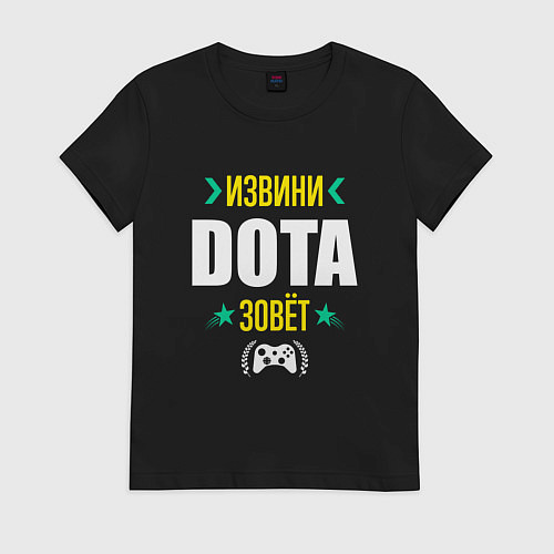 Женская футболка Извини Dota Зовет / Черный – фото 1