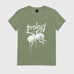 Футболка хлопковая женская Draw white logo - Ant, цвет: авокадо
