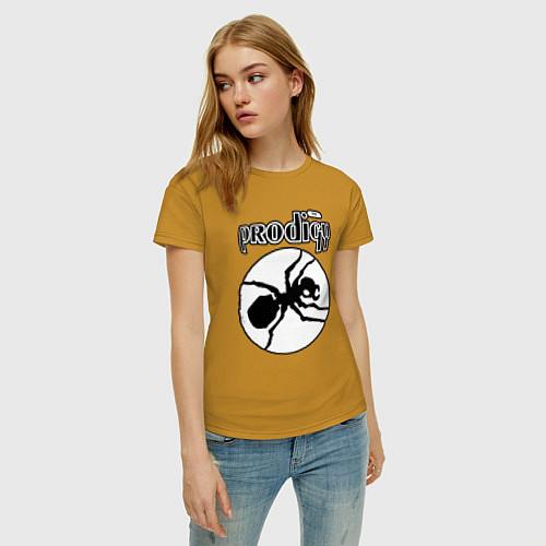 Женская футболка The prodigy ant / Горчичный – фото 3