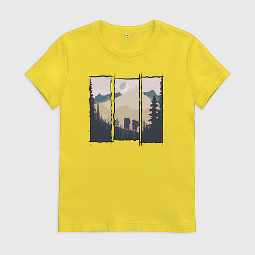 Женская футболка Никаких медведей вам тут / Желтый – фото 1