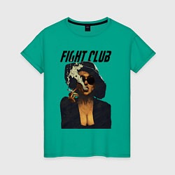 Футболка хлопковая женская Fight Club - Marla Singer, цвет: зеленый