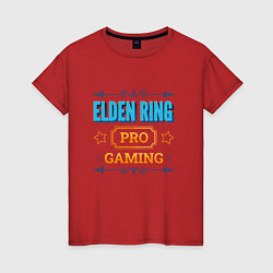 Футболка хлопковая женская Игра Elden Ring PRO Gaming, цвет: красный