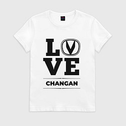 Футболка хлопковая женская Changan Love Classic, цвет: белый