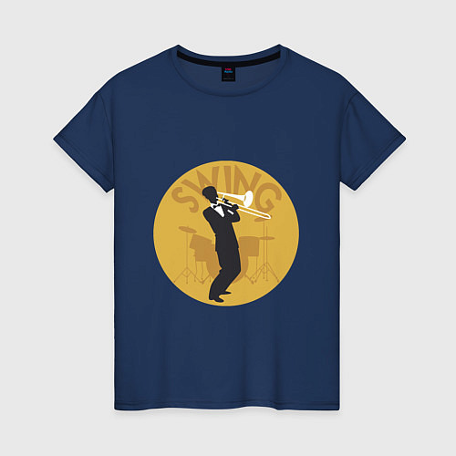 Женская футболка Swing / Тёмно-синий – фото 1