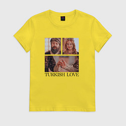 Футболка хлопковая женская Turkish Love Muhtesem Yuzyil, цвет: желтый