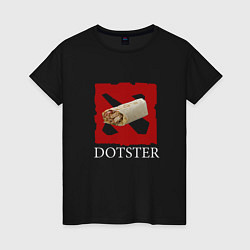 Футболка хлопковая женская Dotster, цвет: черный