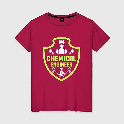 Женская футболка Инженер-химик / Маджента – фото 1