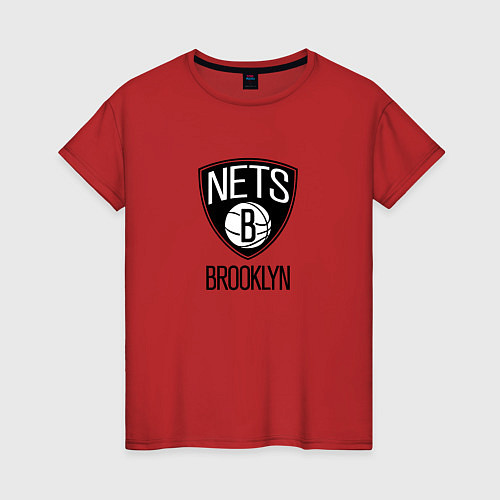 Женская футболка Бруклин Нетс NBA / Красный – фото 1