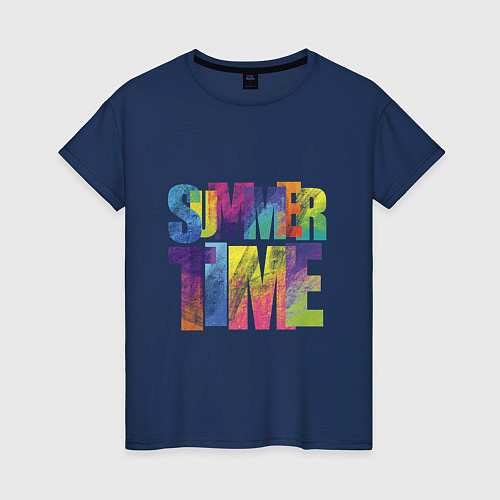 Женская футболка Summertime / Тёмно-синий – фото 1