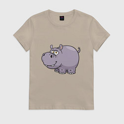 Женская футболка Милый Бегемот