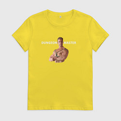 Футболка хлопковая женская Dungeon Master Billy, цвет: желтый