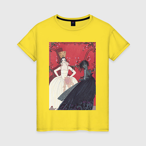Женская футболка Le Jour et La Nuit Две модницы / Желтый – фото 1