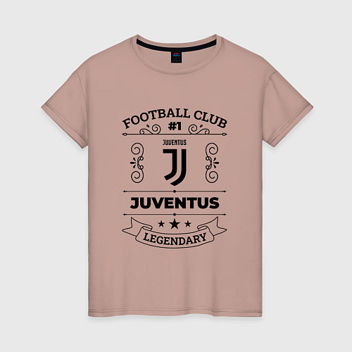 Женская футболка Juventus: Football Club Number 1 Legendary / Пыльно-розовый – фото 1
