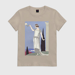 Футболка хлопковая женская Robe du Soir, de Worth Муза, цвет: миндальный