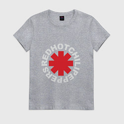 Футболка хлопковая женская Peppers - Logo, цвет: меланж