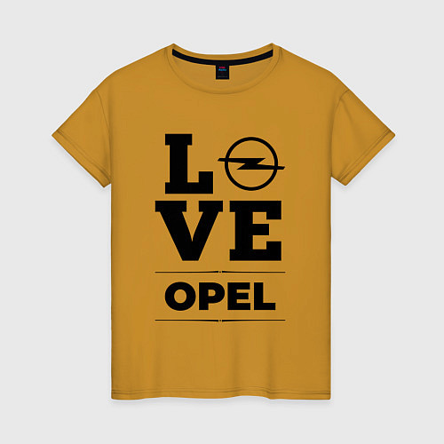 Женская футболка Opel Love Classic / Горчичный – фото 1