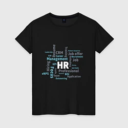 Футболка хлопковая женская HR terms, цвет: черный