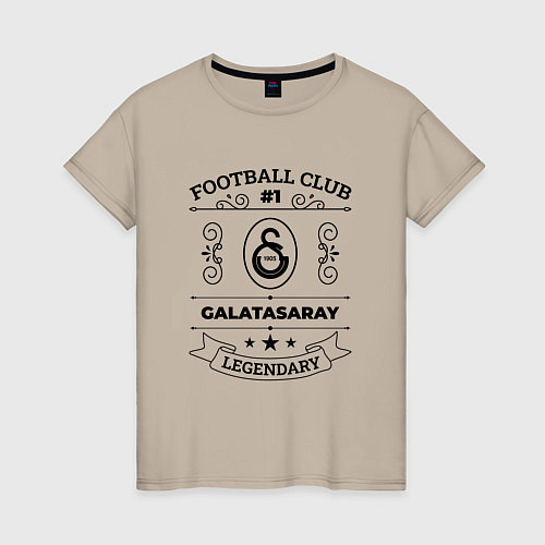 Женская футболка Galatasaray: Football Club Number 1 Legendary / Миндальный – фото 1