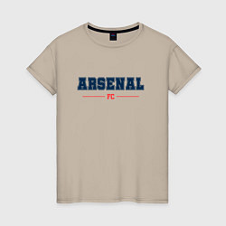 Футболка хлопковая женская Arsenal FC Classic, цвет: миндальный