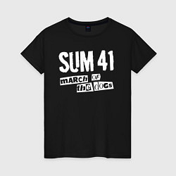 Футболка хлопковая женская March Of The Dogs - Sum 41, цвет: черный