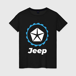 Футболка хлопковая женская Jeep в стиле Top Gear, цвет: черный