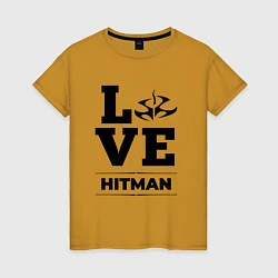 Футболка хлопковая женская Hitman Love Classic, цвет: горчичный