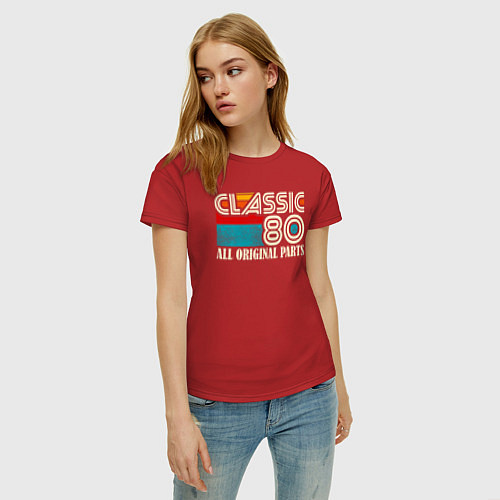 Женская футболка Классика 80х / Красный – фото 3