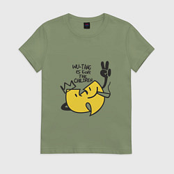 Футболка хлопковая женская Wu-Tang Is For The Children, цвет: авокадо