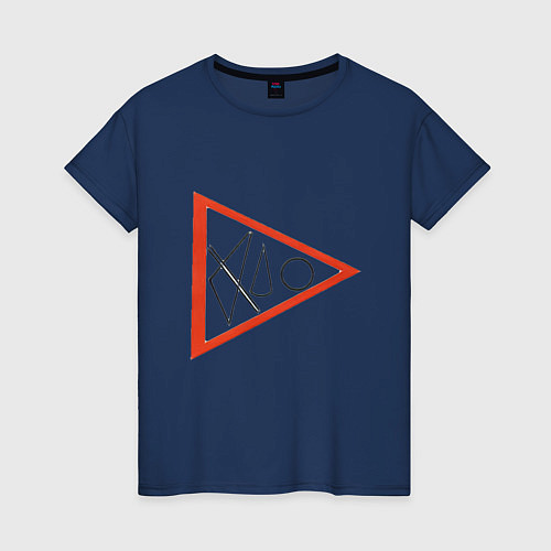 Женская футболка Фигуры геометрии / Тёмно-синий – фото 1