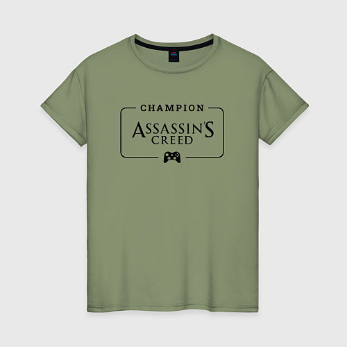 Женская футболка Assassins Creed Gaming Champion: рамка с лого и дж / Авокадо – фото 1