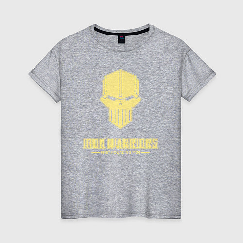 Женская футболка Железные воины лого винтаж / Меланж – фото 1