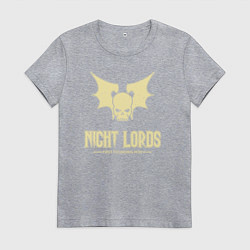 Футболка хлопковая женская Повелители ночи лого винтаж, цвет: меланж