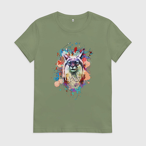 Женская футболка Lynx - рысь / Авокадо – фото 1