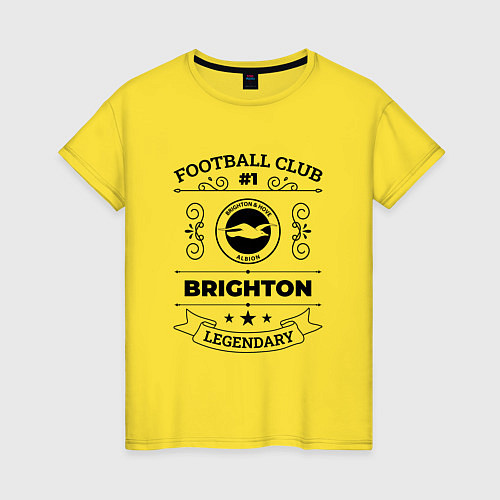 Женская футболка Brighton: Football Club Number 1 Legendary / Желтый – фото 1