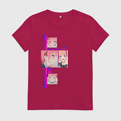 Футболка хлопковая женская Итика Накано Ichika Nakano, цвет: маджента