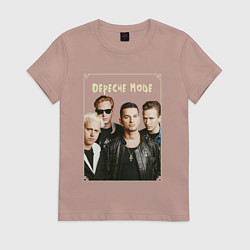 Футболка хлопковая женская Keep Calm and Enjoy the Silence - Depeche Mode, цвет: пыльно-розовый